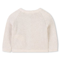 Cardigan avec logo en coton - Doré Clair