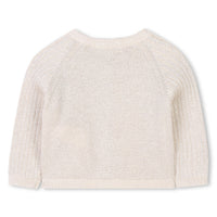 Cardigan avec logo en coton - Doré Clair