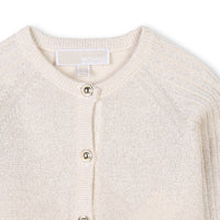 Cardigan avec logo en coton - Doré Clair