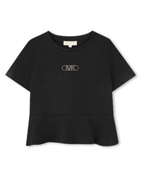 T-shirt with cotton logo - Black