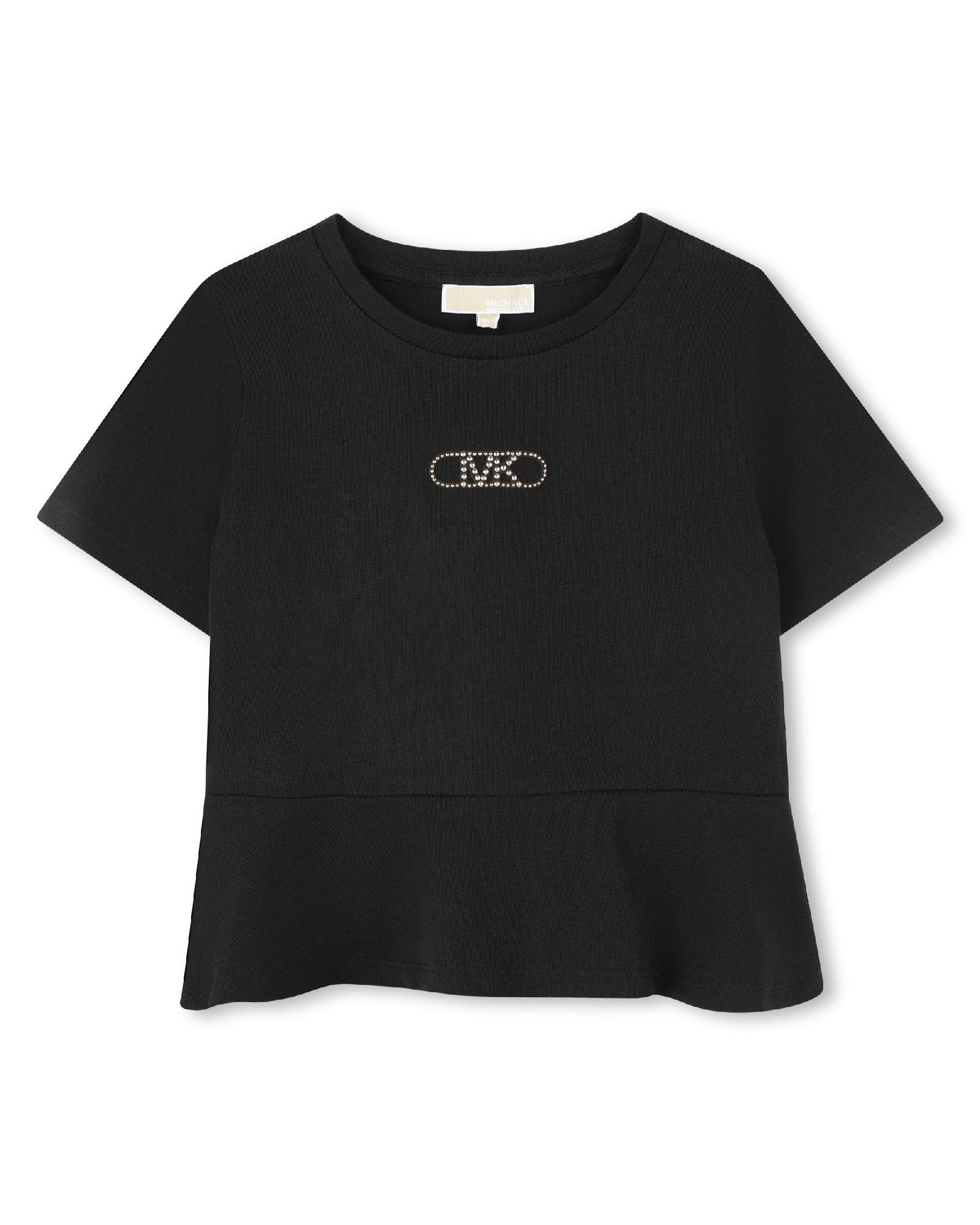 T-shirt with cotton logo - Black