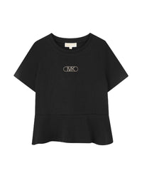 Cotton T-shirt with logo - Black