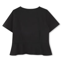 T-shirt with cotton logo - Black