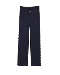 Cotton trousers with logo - Cargo Blue