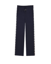 Pantalon avec logo en coton - Bleu Cargo
