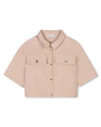 Chemise à manches courtes avec logo - Ficelle