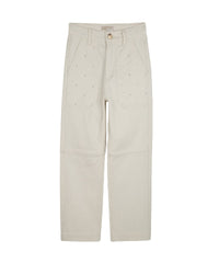 Pantalon avec logo en denim - Riz
