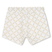 Short avec logo - Écru Beige