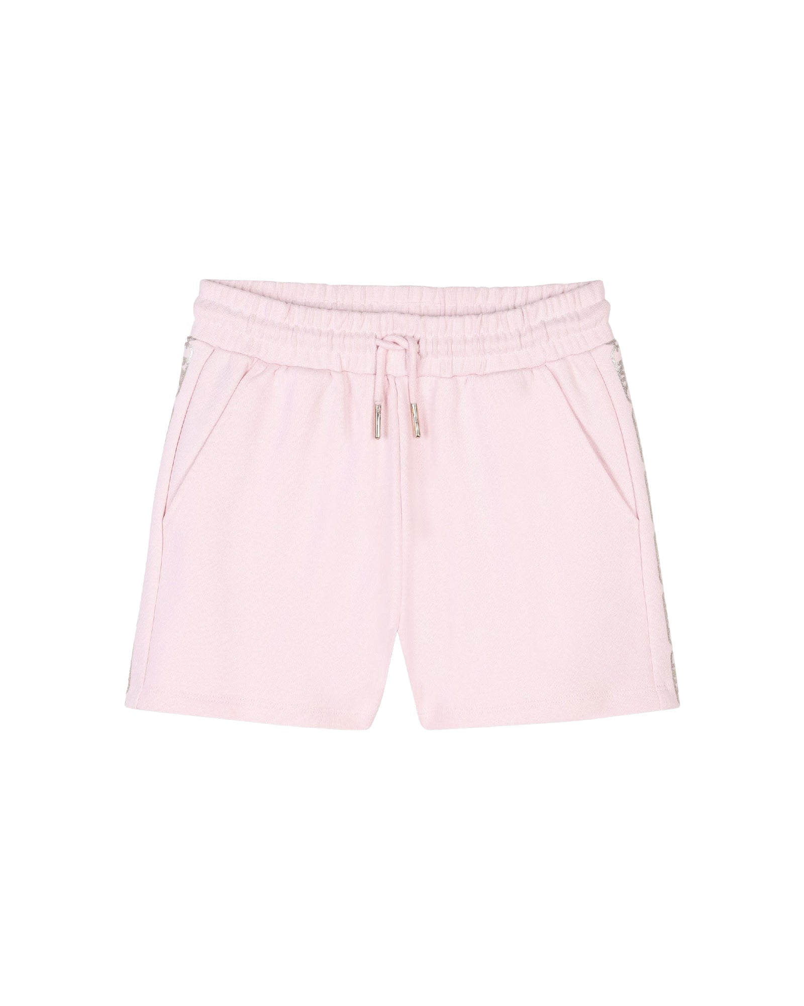 Short avec logo en coton - Marshmallow