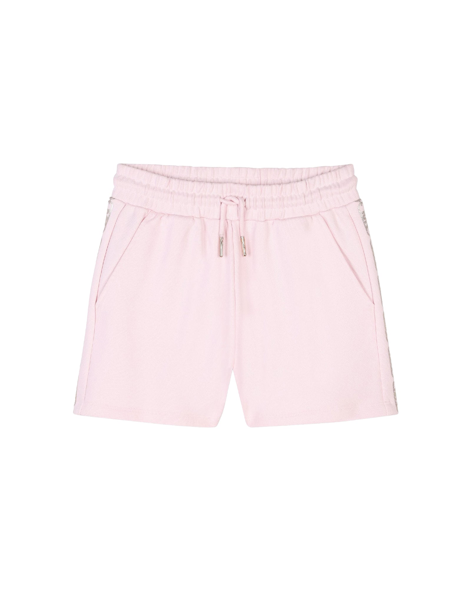 Short avec logo en coton - Marshmallow