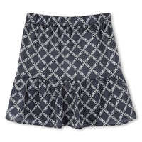Jupe courte en satin - Marine Blanc