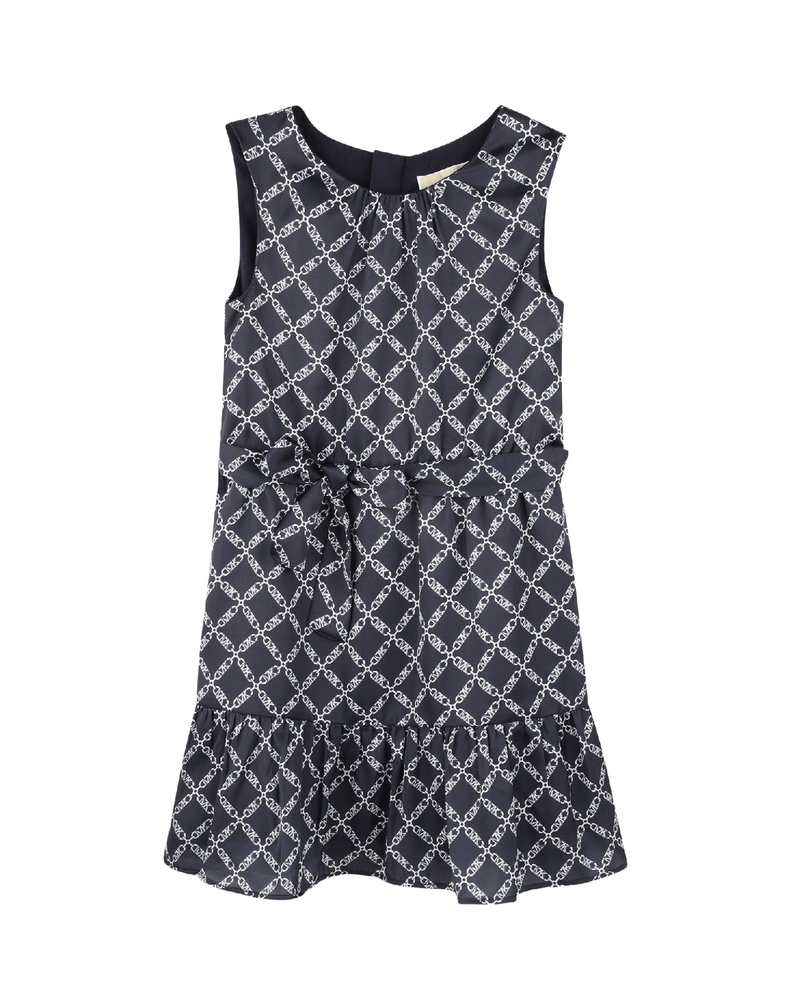 Robe sans manches en satin - Marine Blanc
