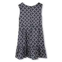 Robe sans manches en satin - Marine Blanc