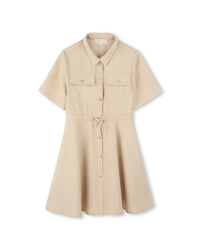 Robe à manches courtes avec logo - Ficelle