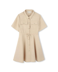 Robe à manches courtes avec logo - Ficelle