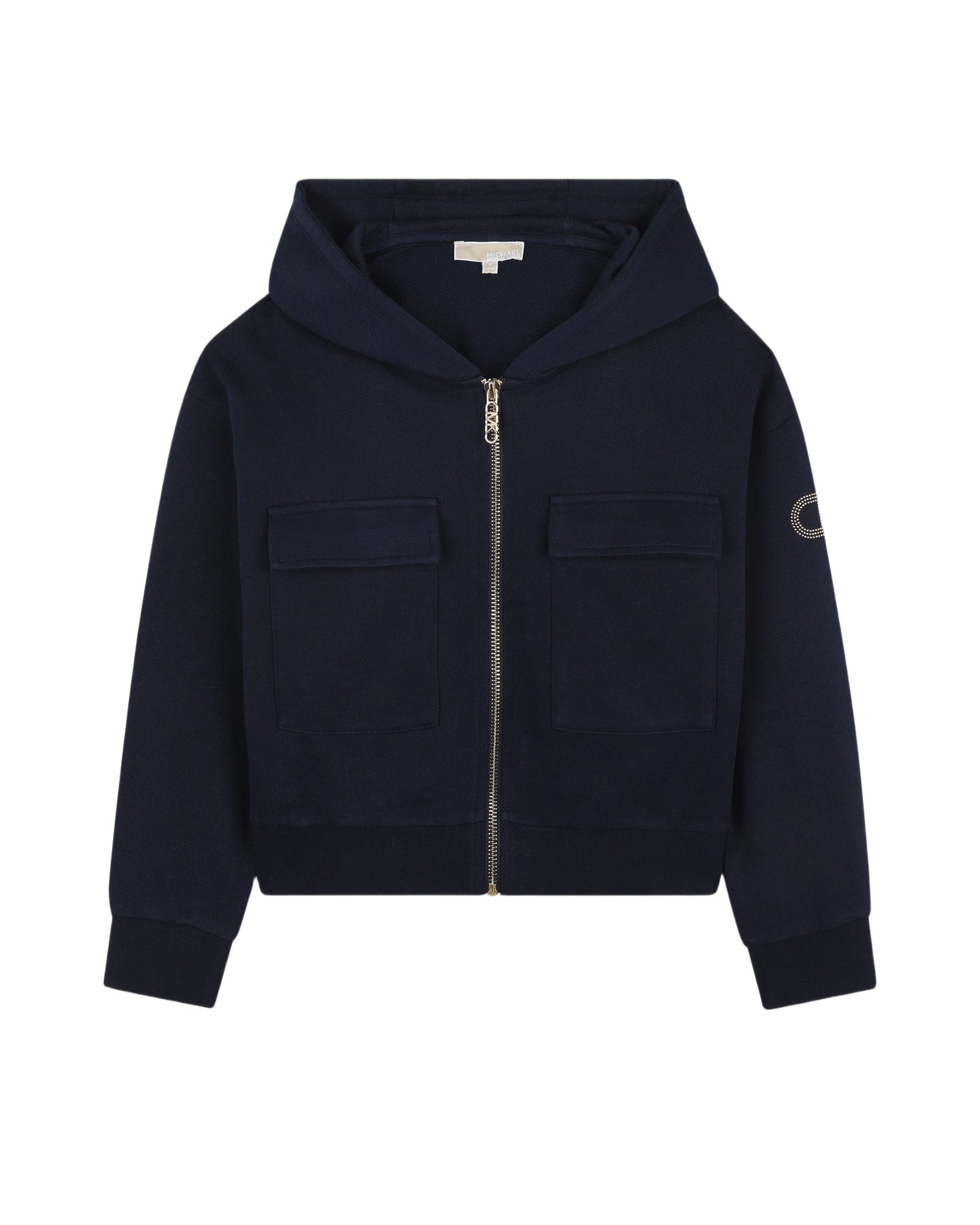 Cardigan a capuche en coton - Bleu Cargo
