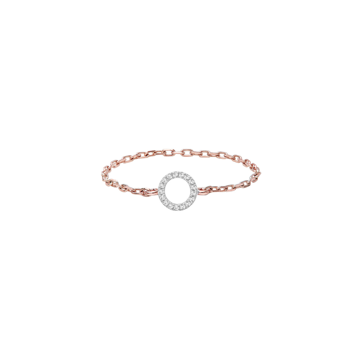 BAGUE MAGIC TOUCH OR ROSE MOTIF CERCLE