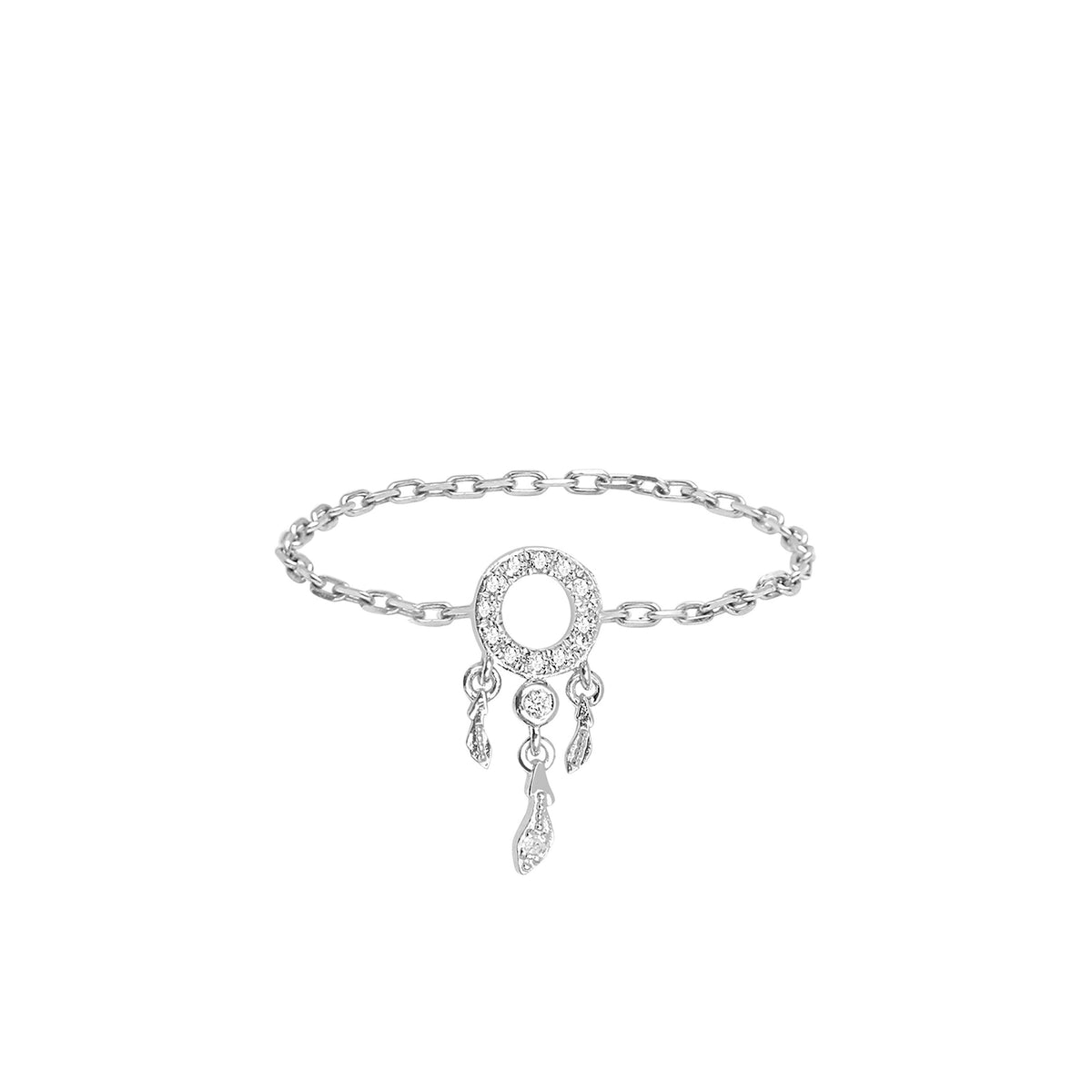 BAGUE  OR BLANC