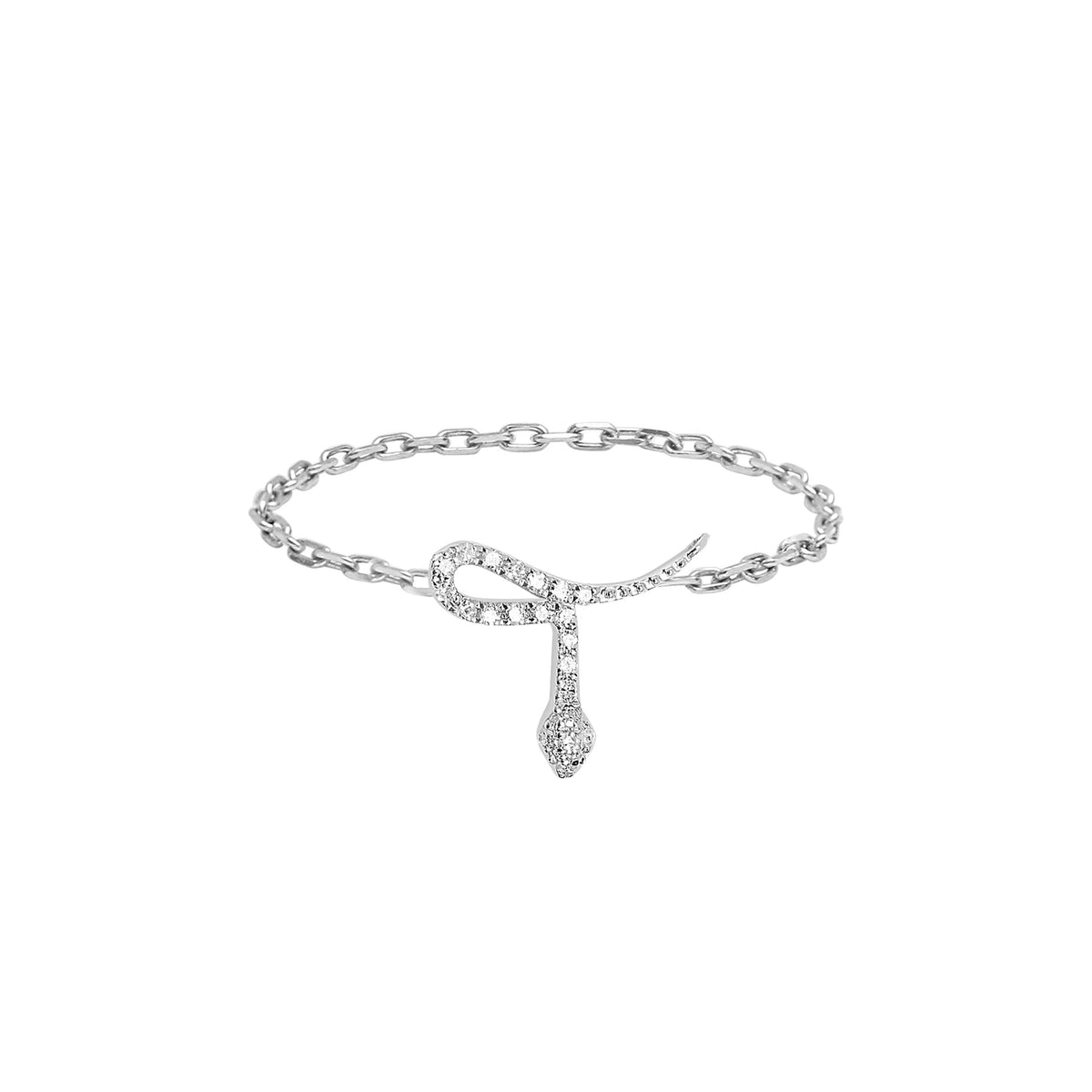 BAGUE MAGIC TOUCH OR BLANC MOTIF SERPENT