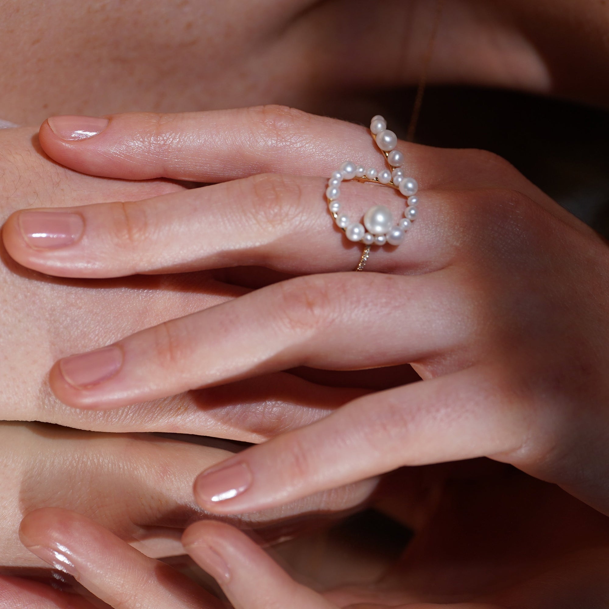 2qty RELIQUAT 1190€/ QTY IN : 1-QTY OUT : 0- ST : 0% // Bague pavée perles-Jaune