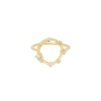 Bague de mariage Danaé cercle serti de diamants incurvé - Or Jaune