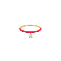 Bague Enamel sertie d'un diamant - Or Jaune & Rose