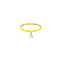 Bague Enamel sertie d'un diamant - Or Jaune & Jaune