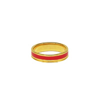 2qty RELIQUAT 795€/ QTY IN : 2-QTY OUT : 0- ST : 0% // Bague Milti anneau, émail rouge-Jaune