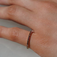 Bague Birthstone pavée de tourmalines roses - Or Jaune