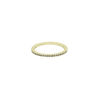 Bague Birthstone pavée de topazes blanches - Or Jaune