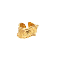 Bague Flow dorée à l'or fin - Rouge