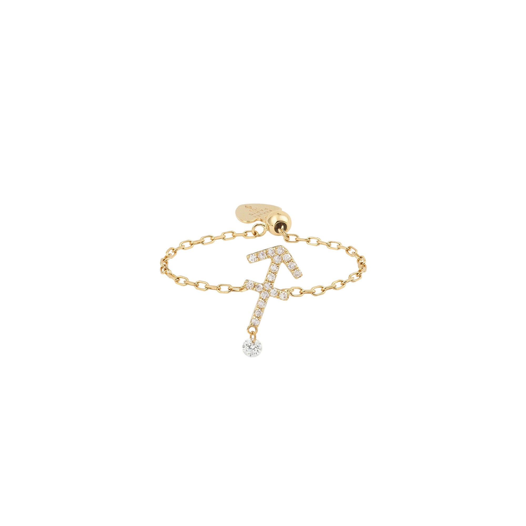 Bague Céleste Sagittaire sertie de diamants - Or Jaune