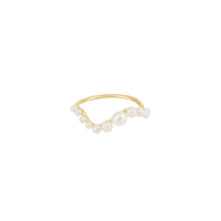 Bague Aphrodite Wave ornée de perles - Or Jaune