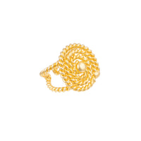 Bague Spirale dorée à l'or fin - Doré