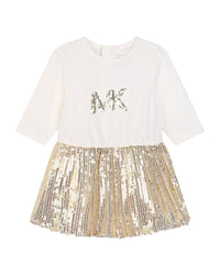 Robe patineuse en sequins - Doré Clair