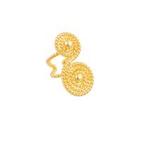 Bague Spirale L dorée à l'or fin - Doré