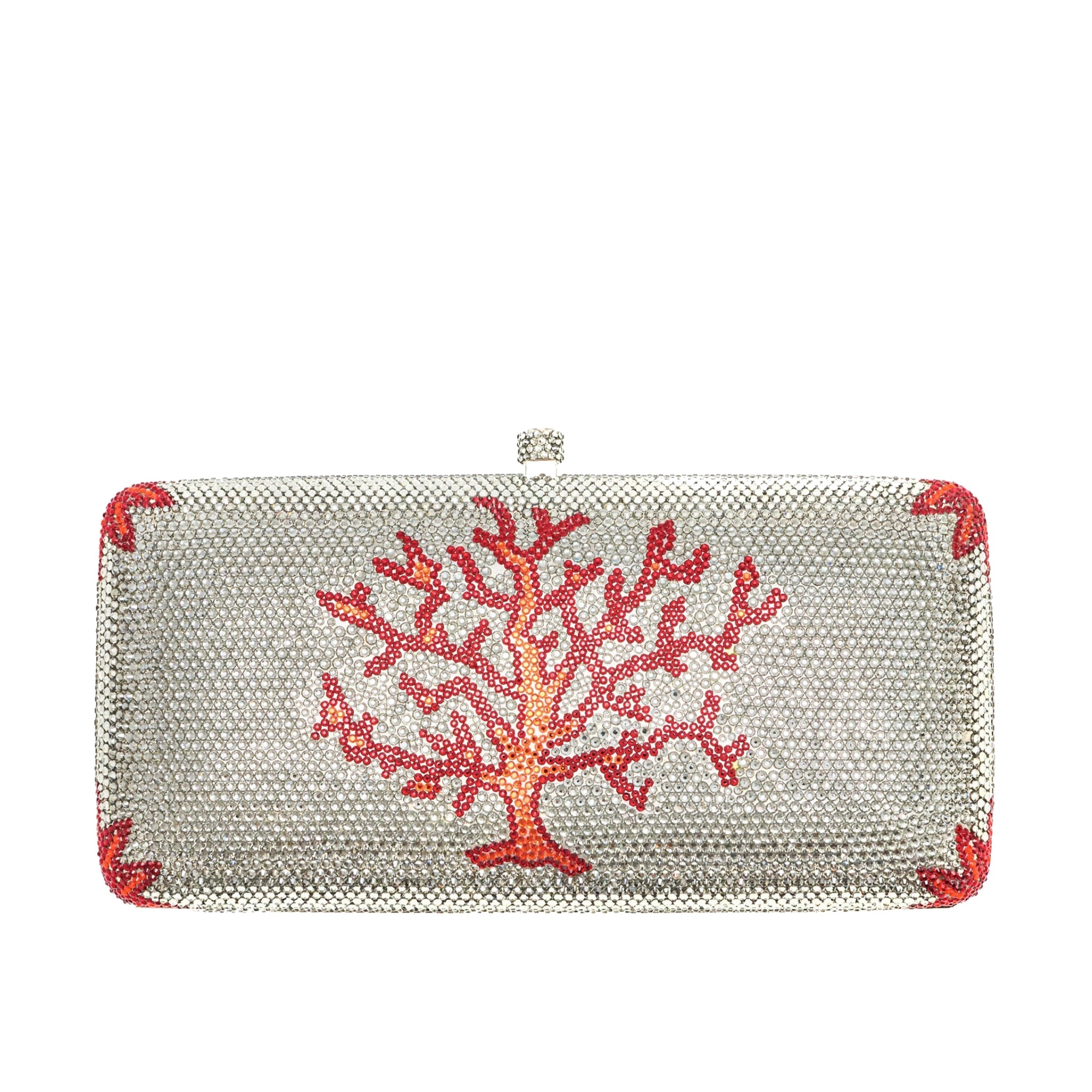 Minaudière Arbre de Vie en cristaux Swarovski - Gris
