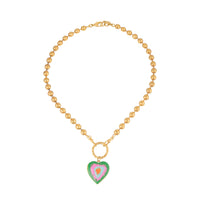 Collier Loved doré à l'or fin et émail - Enamel