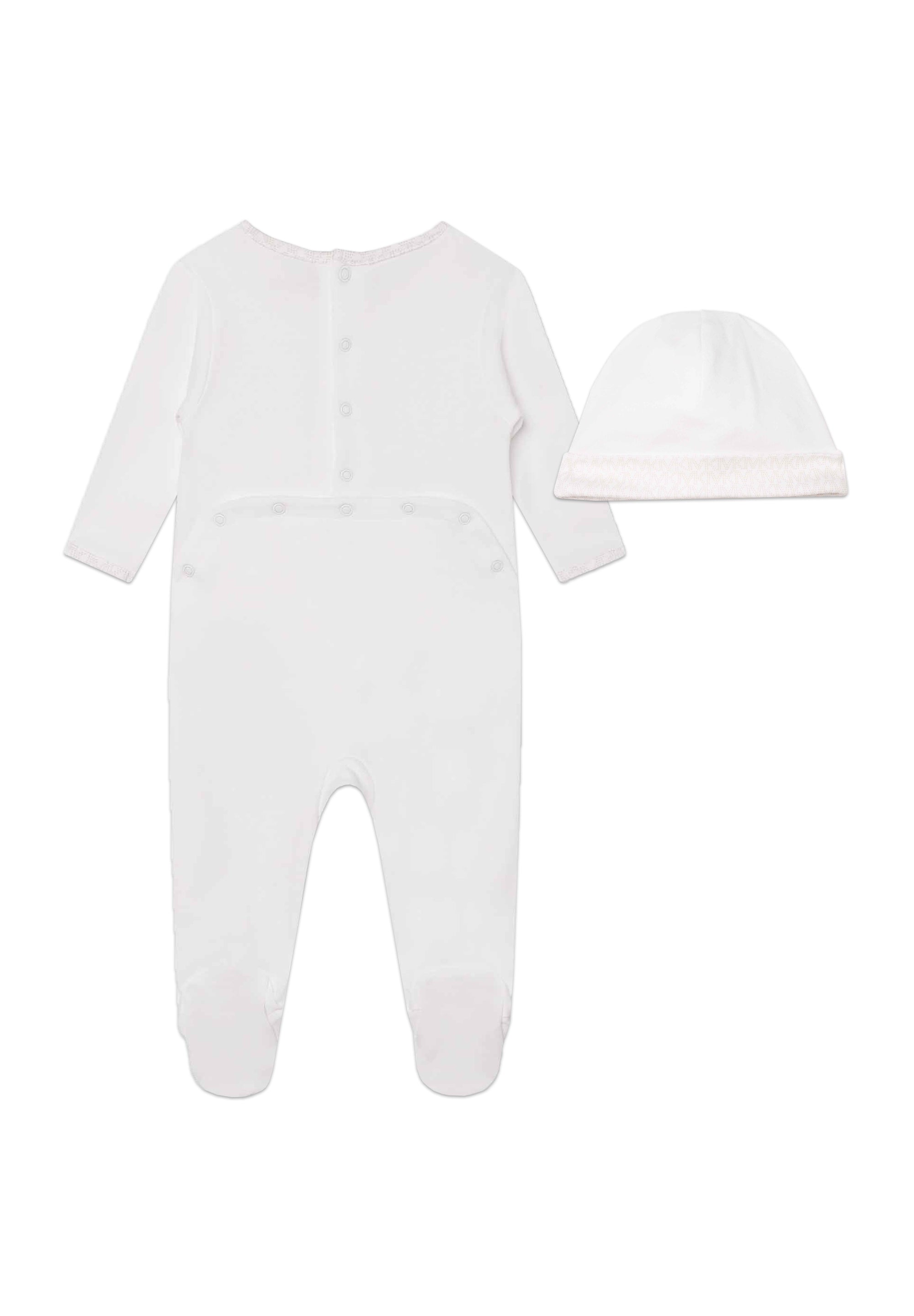 Ensemble pyjama bonnet et doudou en coton - Off White