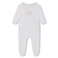 Ensemble pyjama bonnet et doudou en coton - Off White