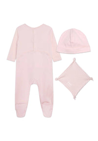 Ensemble pyjama bonnet et doudou en coton - Rosee du Matin