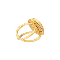 Bague Grace dorée à l'or fin et Perle - Blanc