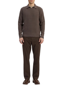 Polo Johnny Harvey en coton - Marron