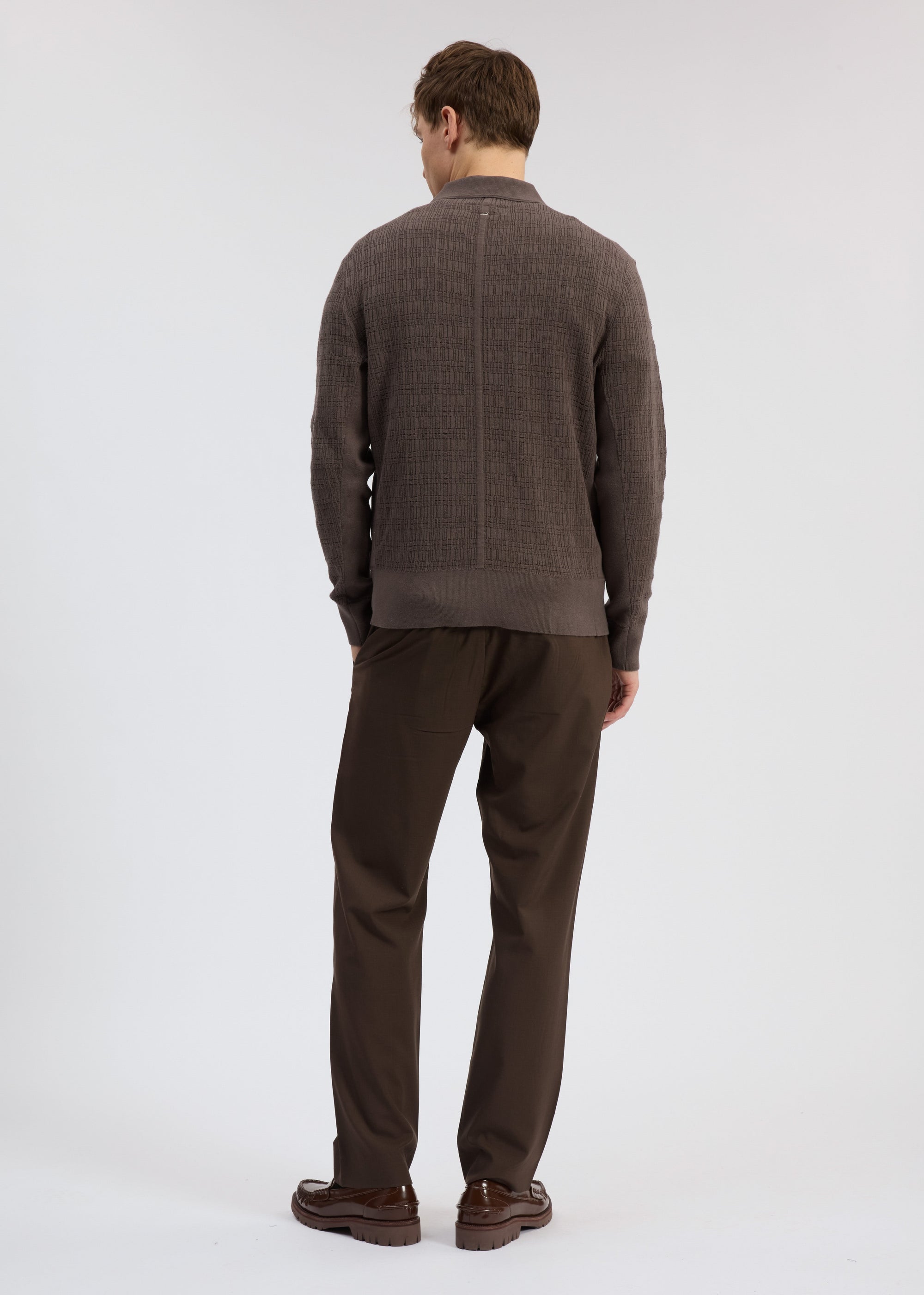 Polo Johnny Harvey en coton - Marron