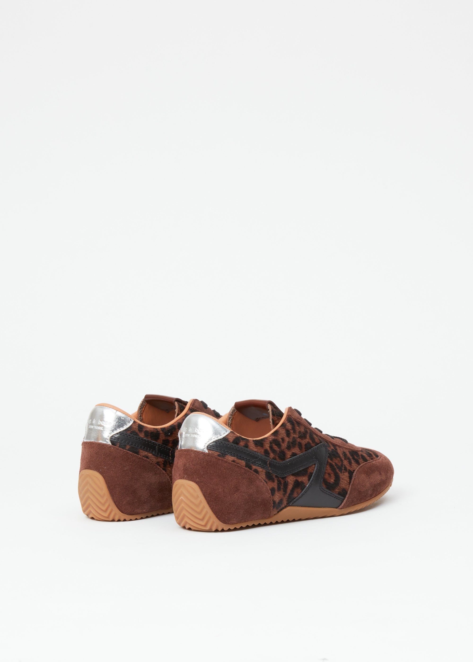 Sneakers Retro Runner en daim - Leopard Mocha