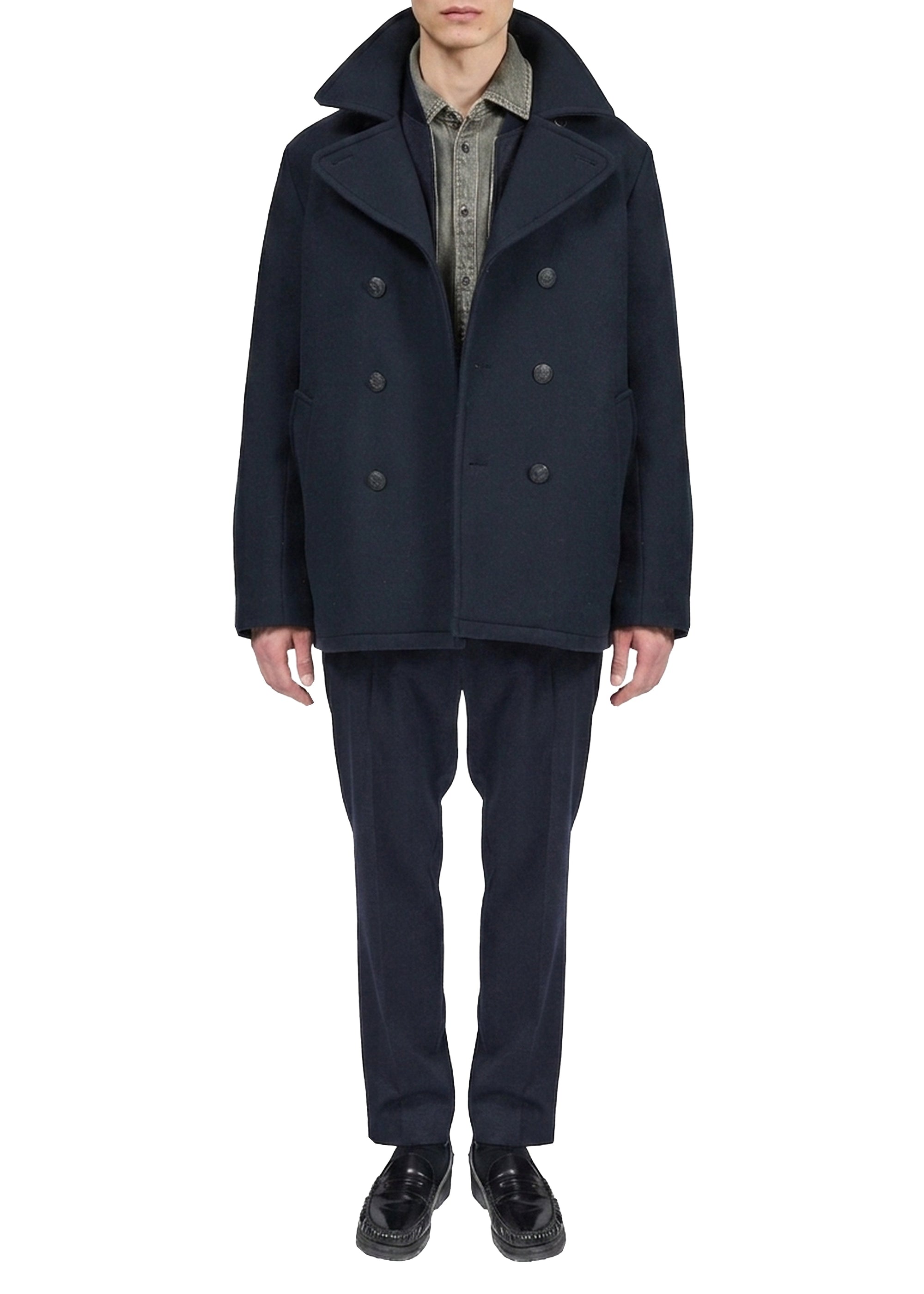 Pantalon Evan Italian en laine - Bleu Marine