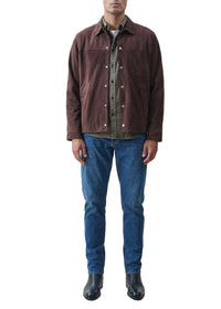 Veste Eli en cuir de daim - Espresso