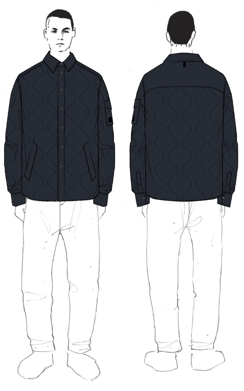 Z NO PICS / Veste Dane en laine - Bleu Marine