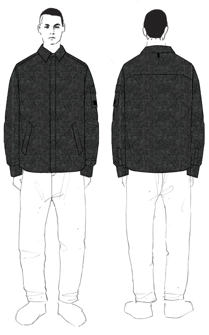 Z NO PICS / Veste Dane en laine - Heather Grey