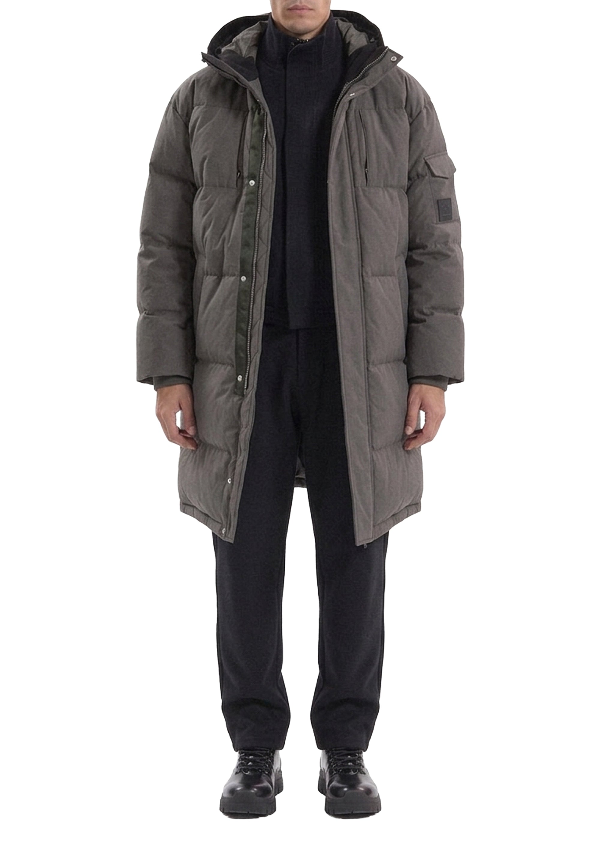 Doudoune mi-longue Victor - Dark Shadow